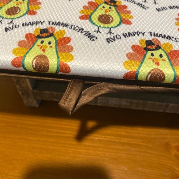 Avocado Turkey Dish Drying Mat, Thanksgiving Dish Drying Mat, Dish Drying Mat - Picture 10 of 11